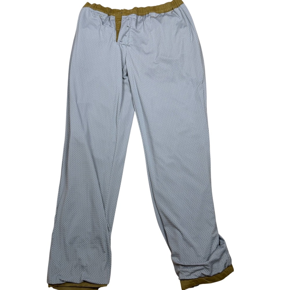 Woof Clothing M Mens Khaki Chino Pants Elastic Waist Button Fly Mesh Lined Brown - Picture 9 of 11
